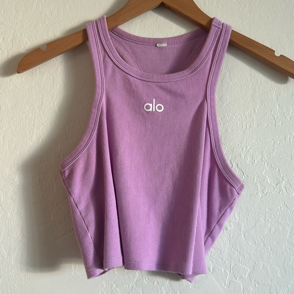 ALO Pink Cropped Tank